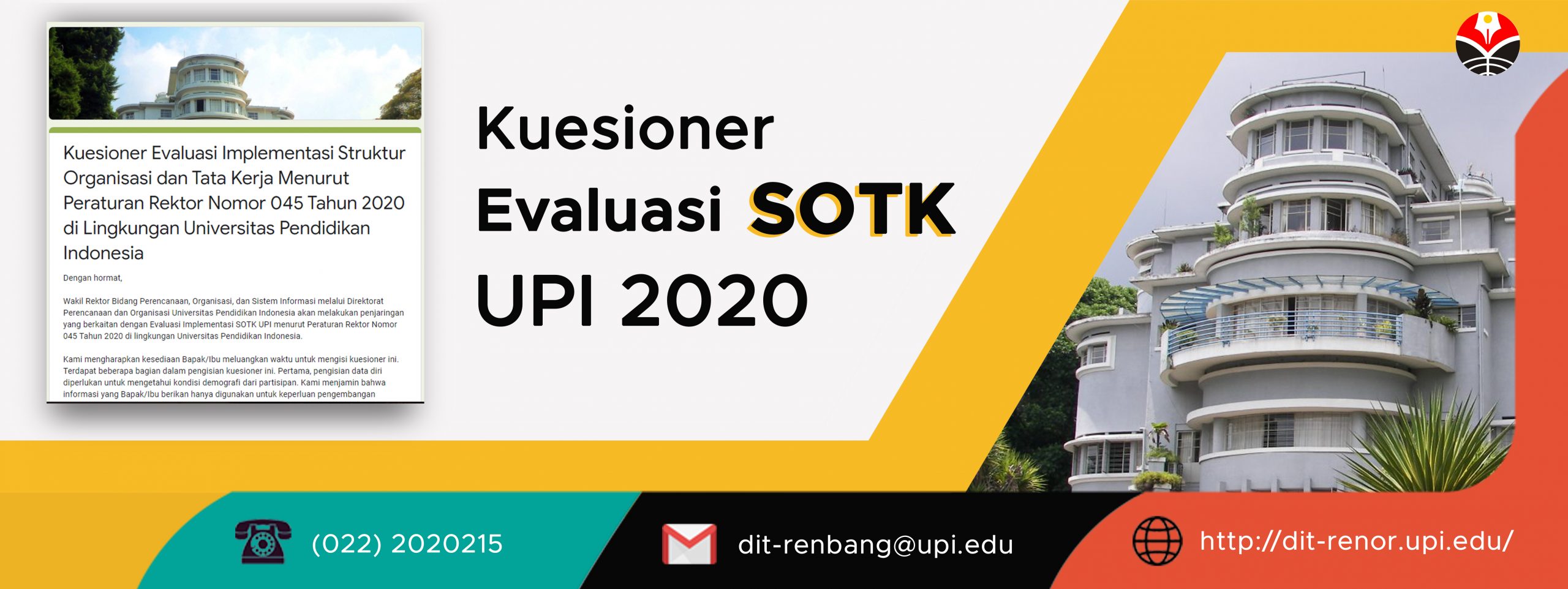 Read more about the article Kuesioner Evaluasi SOTK UPI 2020